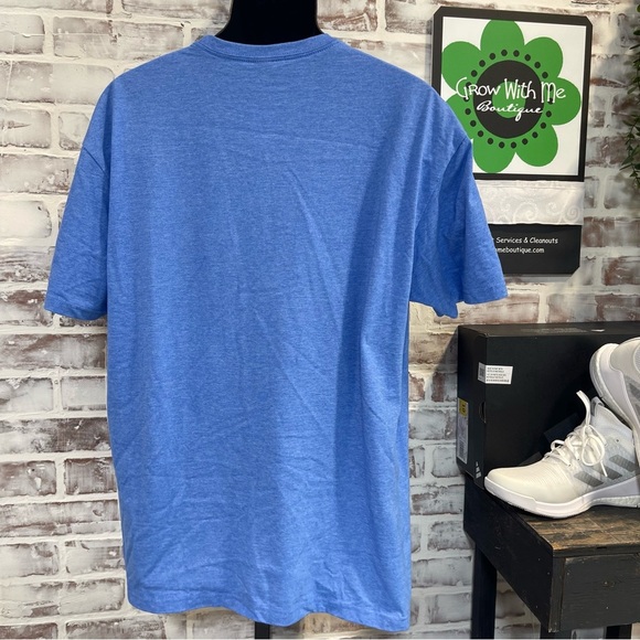 Gildan Heather Blue Tee camping vaca loading XL - Picture 6 of 7